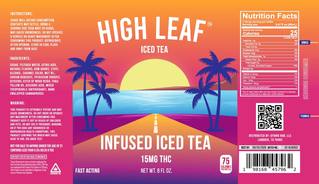 High Leaf™ Iced Tea | 15mg THC